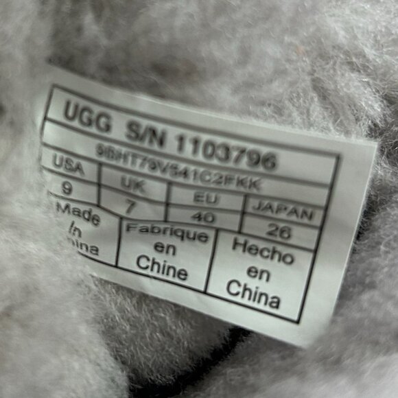 UGG Classic Short Cosmos Sequin Boots Silver Gold SIZE 9 - Picture 4 of 8